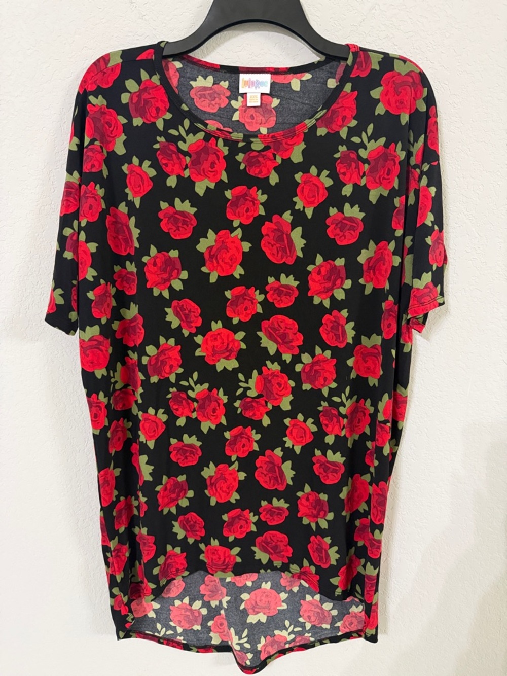 LuLaRoe Irma Floral Short Sleeve Tunic Top